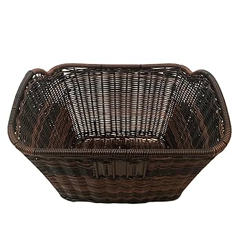 Amazon | 自転車 かご 前 フロント用 籐風ビニールバスケット A